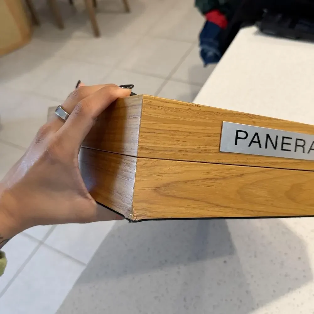 Panerai Brown Wood 6 Watches Display Presentation Storage Box Case Velvet Luxury